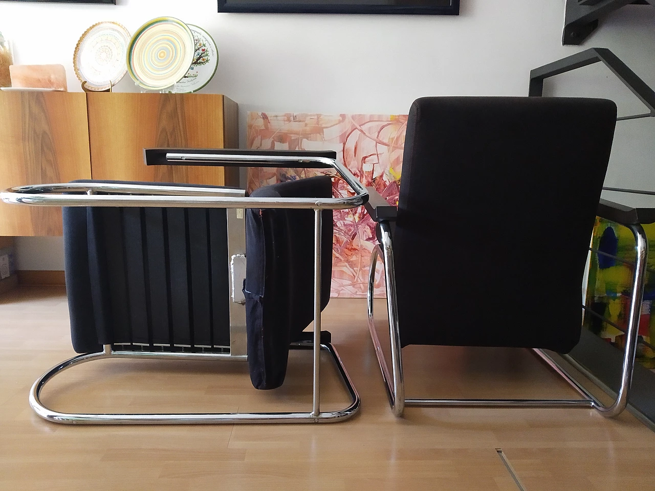 Coppia di poltrone Gipsy in tessuto antracite di Felicerossi 48