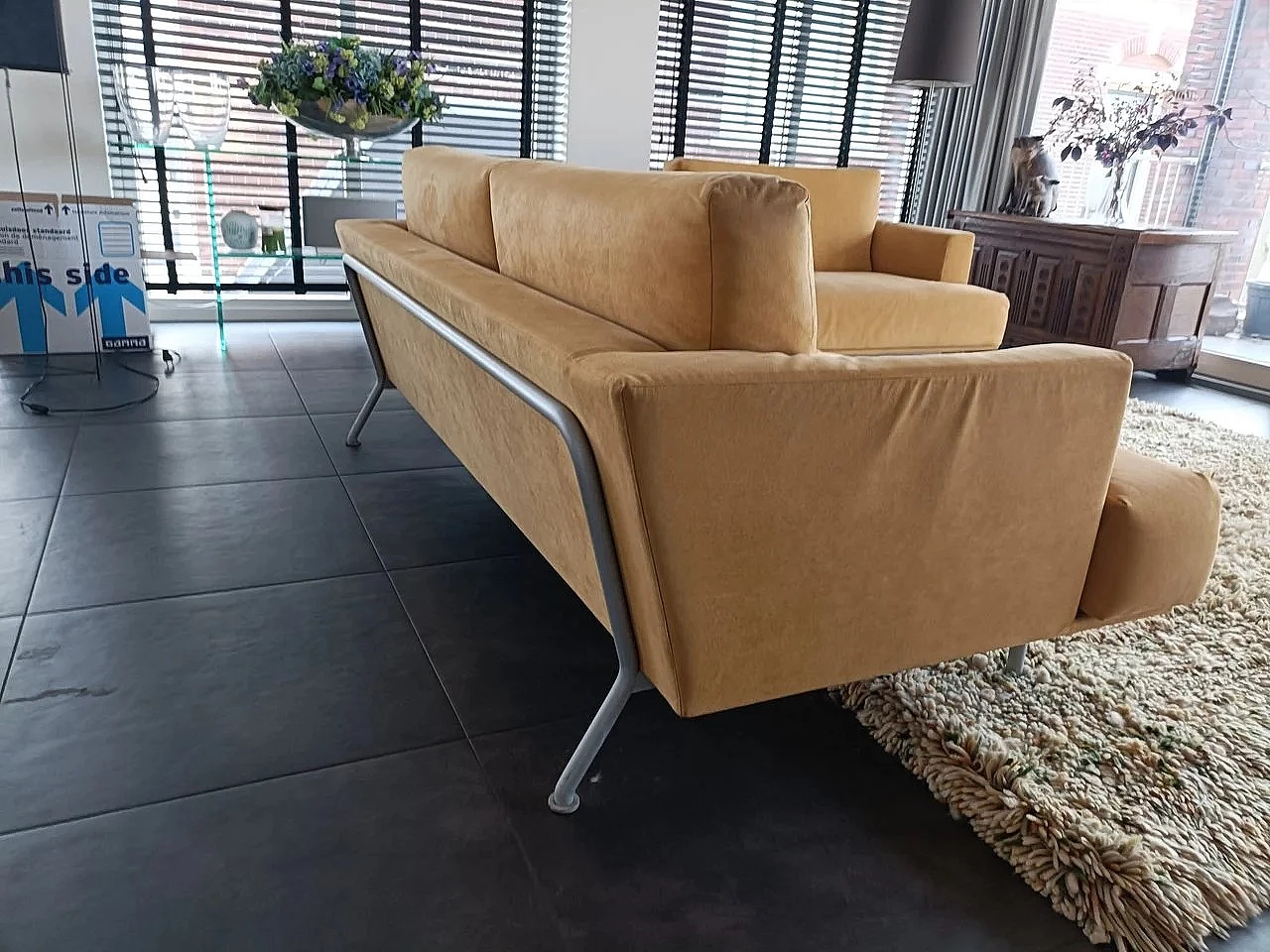 Sofa 190 and armchair 120 XL in alcantara by Piero Lissoni for Cassina 11