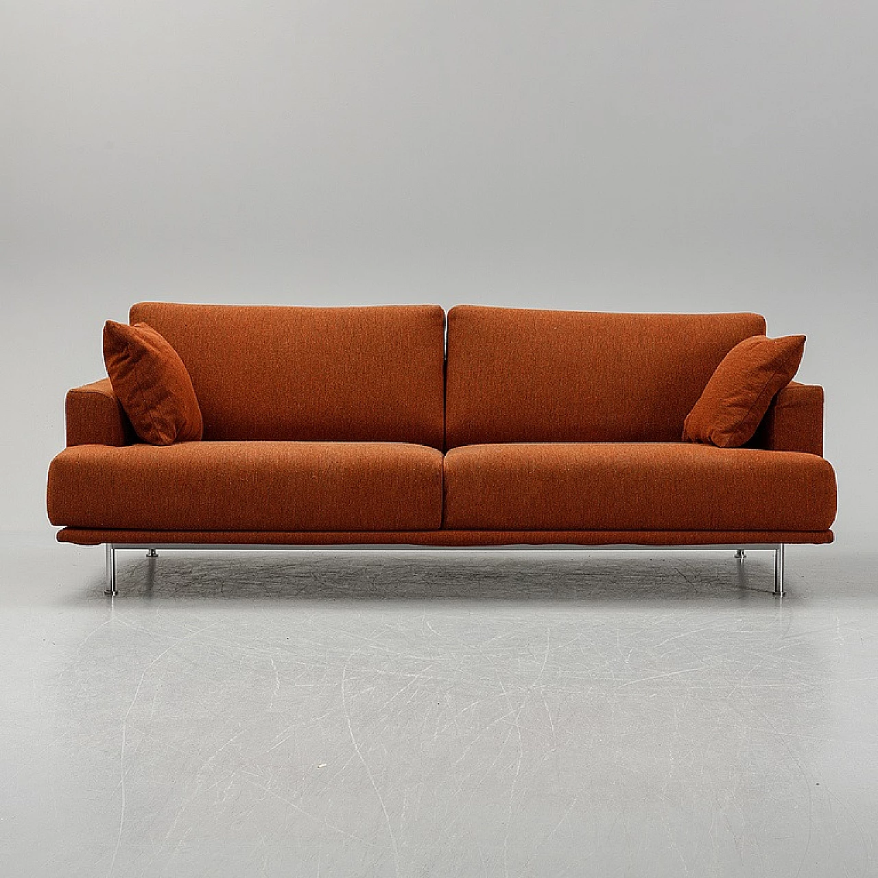 Divano NEST 253 in arancio mattone di Piero Lissoni per Cassina, 1999 2