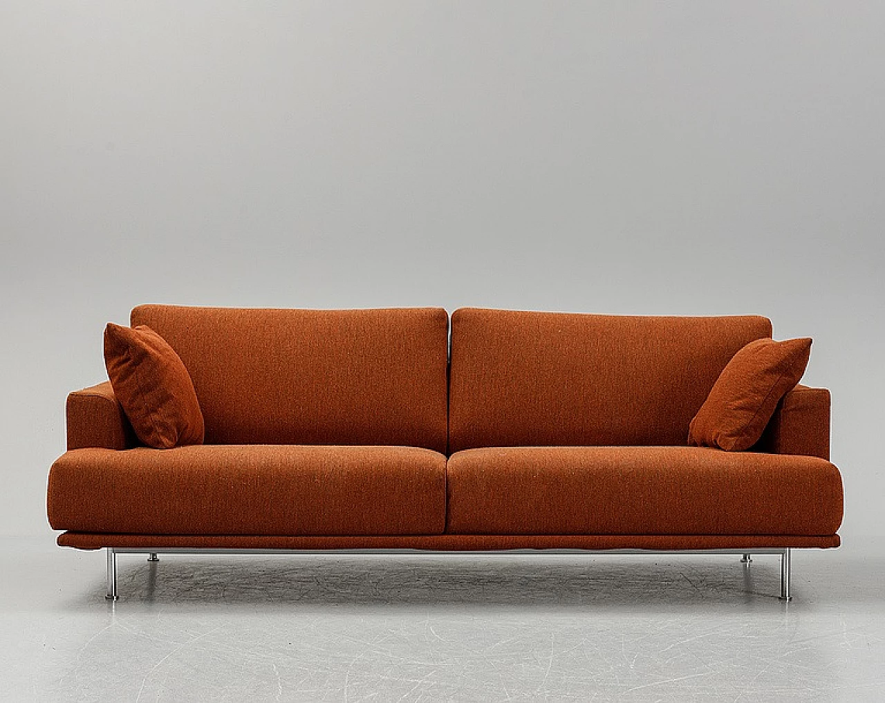 NEST 253 sofa in brick orange by Piero Lissoni for Cassina, 1999 3