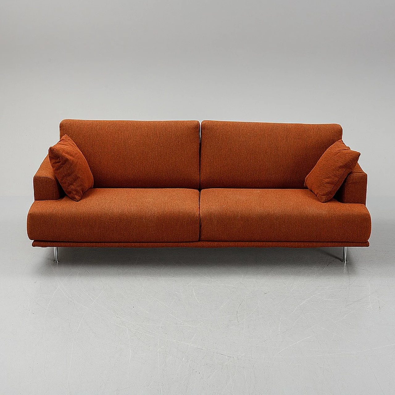 Divano NEST 253 in arancio mattone di Piero Lissoni per Cassina, 1999 4