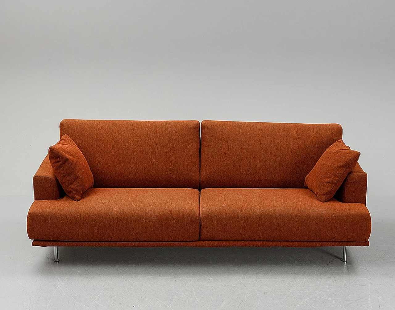 Divano NEST 253 in arancio mattone di Piero Lissoni per Cassina, 1999 5