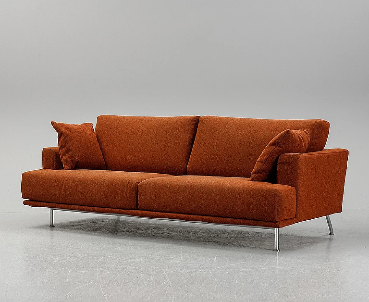 Divano NEST 253 in arancio mattone di Piero Lissoni per Cassina, 1999 8