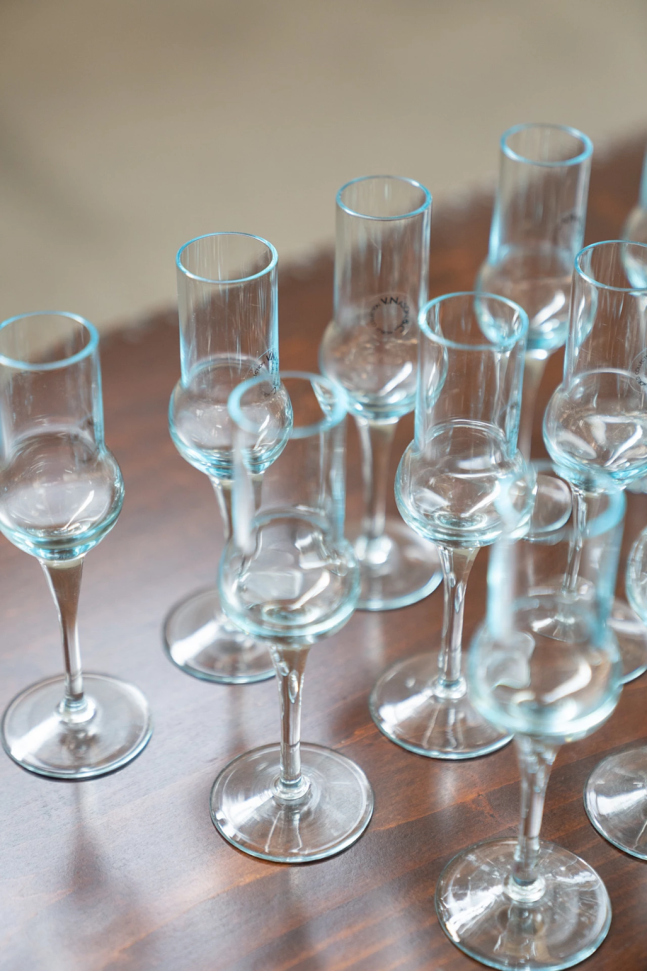 12 Liquor glasses in glass, 1960s 3