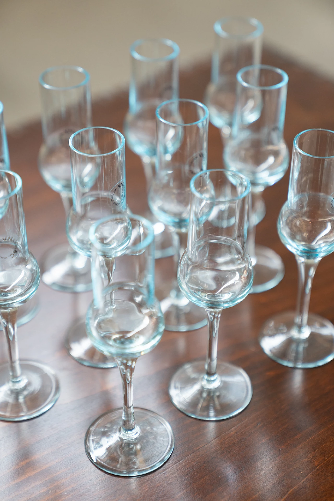 12 Liquor glasses in glass, 1960s 4