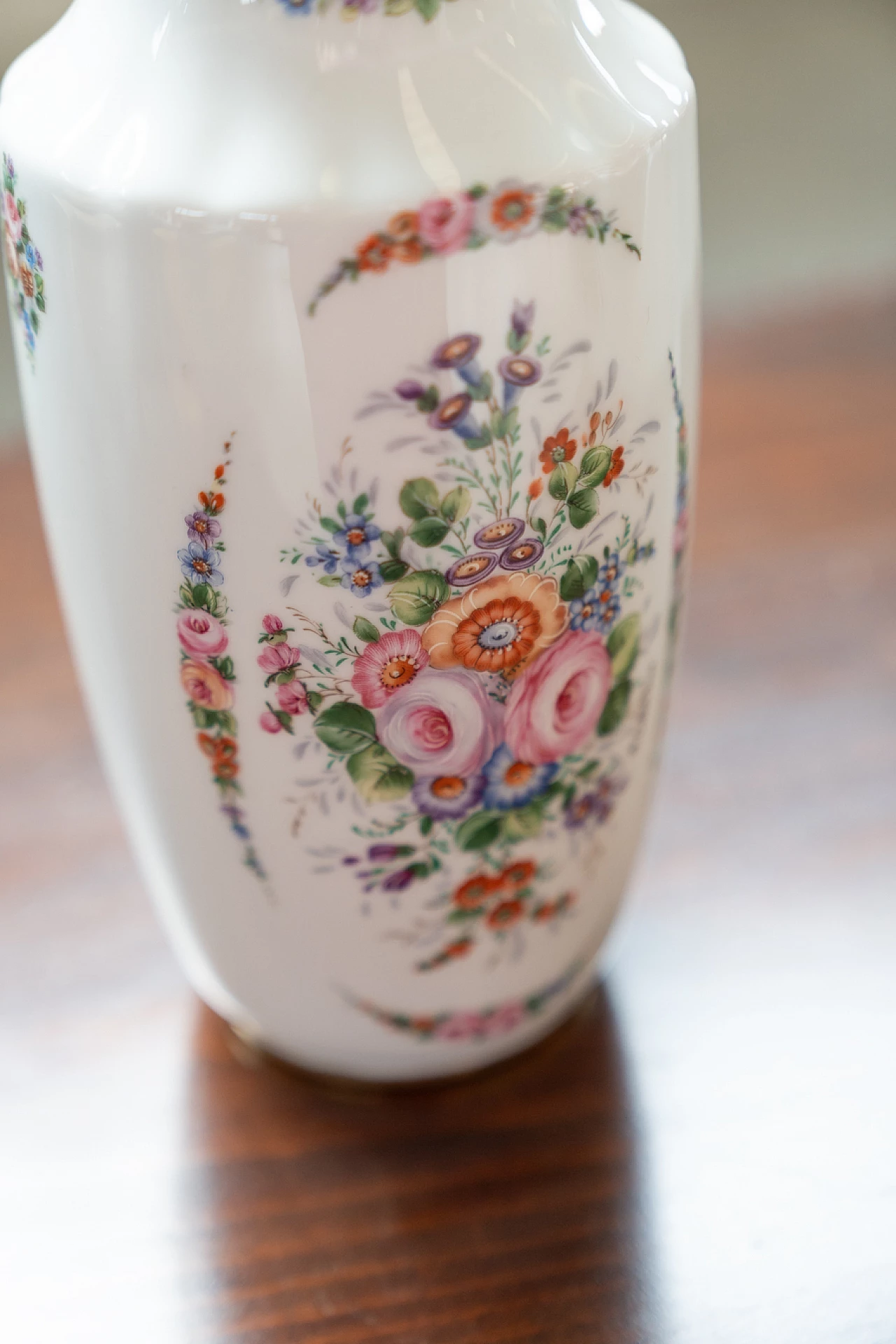 Hand-painted porcelain vase by Limonges, 1971 3