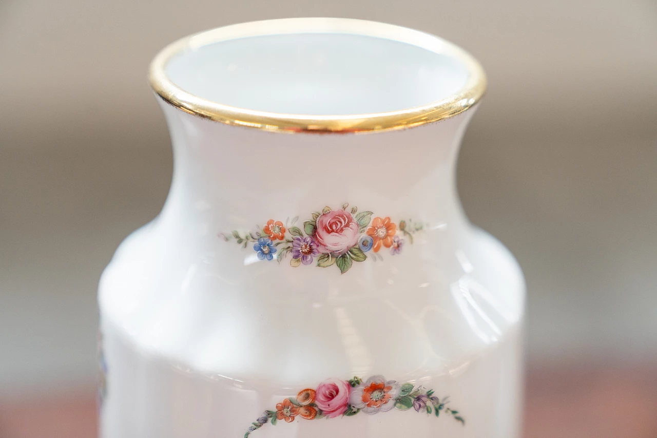 Hand-painted porcelain vase by Limonges, 1971 8