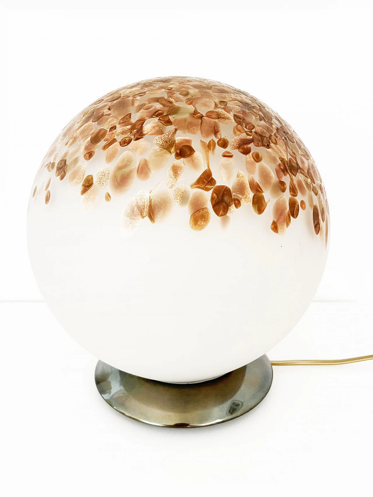 Lampada da tavolo a sfera in vetro di Murano di Veart, anni '60 1