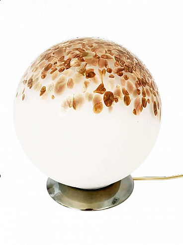 Murano glass sphere table lamp by Veart, 1960s