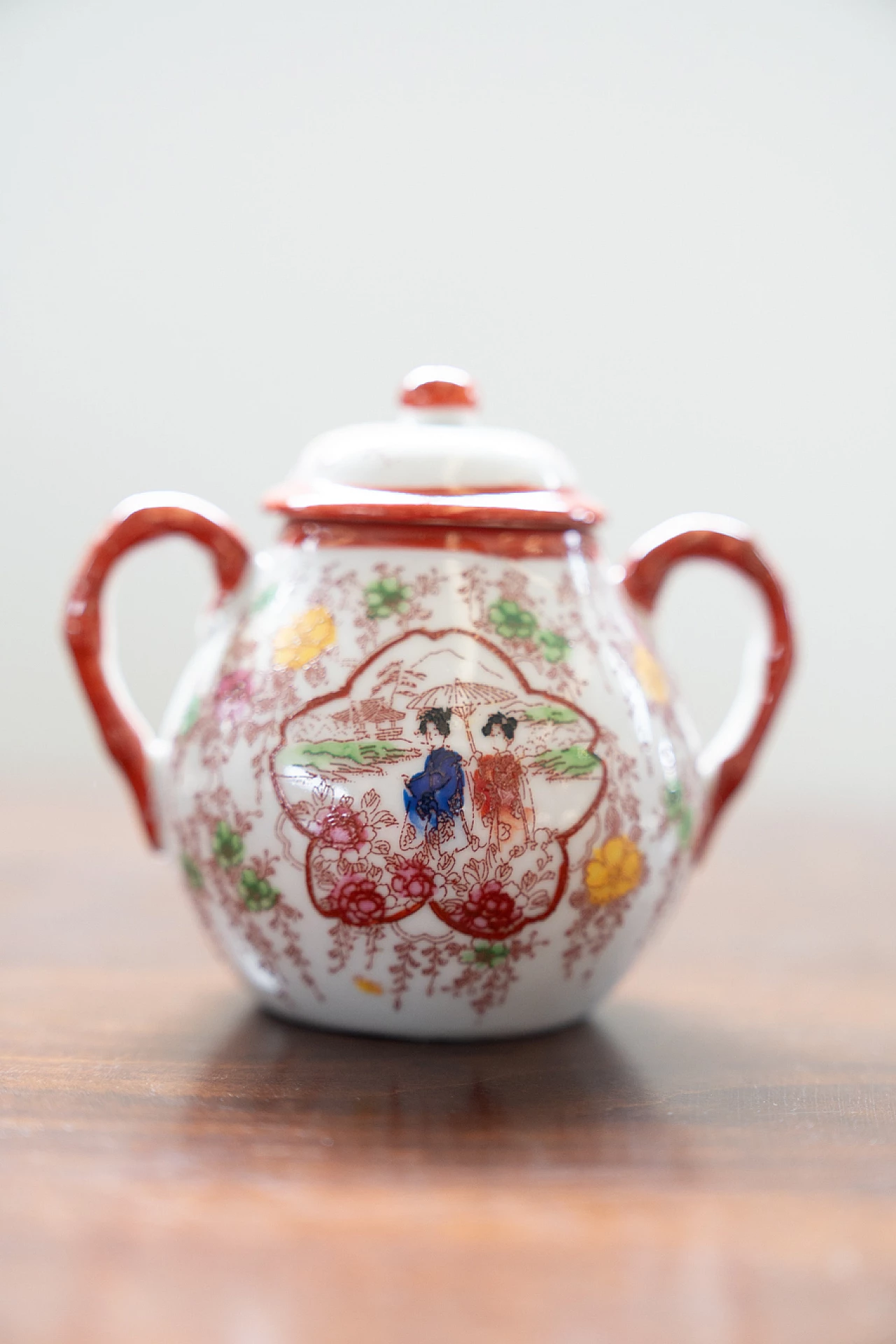 Japanese painted porcelain tea set, 1970s 5