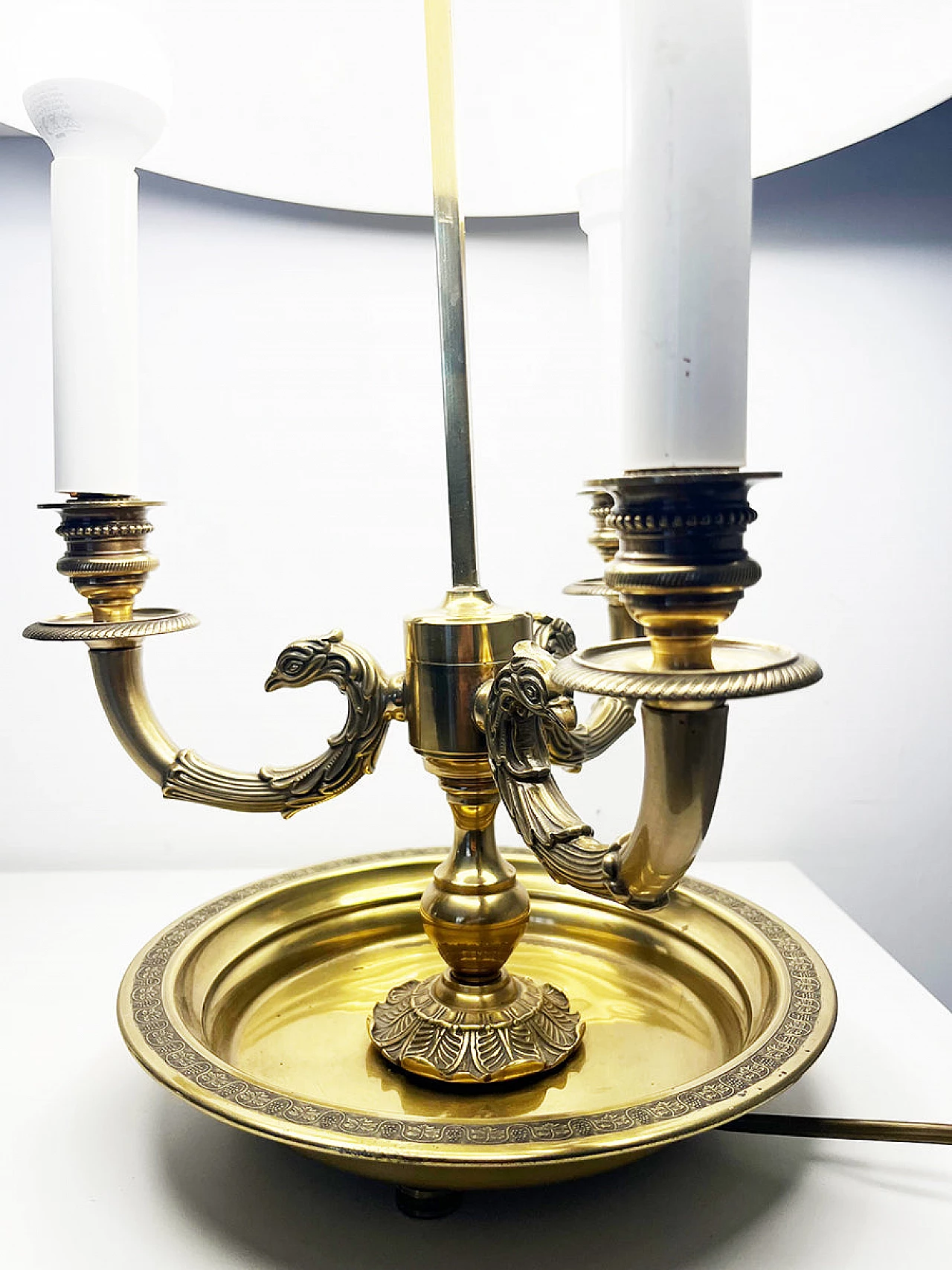 Bouillot table lamp in brass and metal, 1950s 3