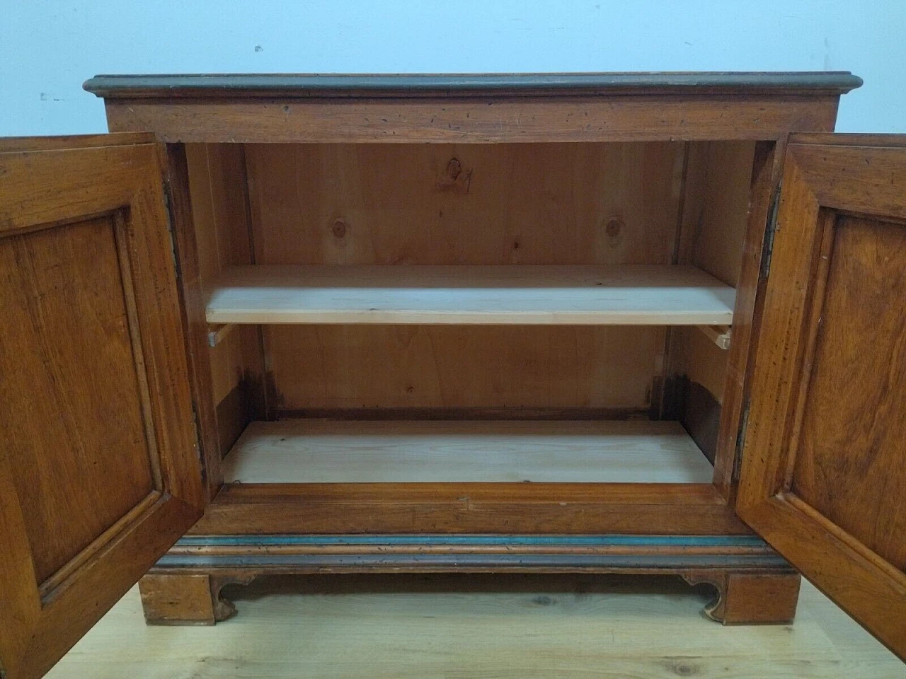 Tyrolean lacquered and painted wooden sideboard, 1950s 9