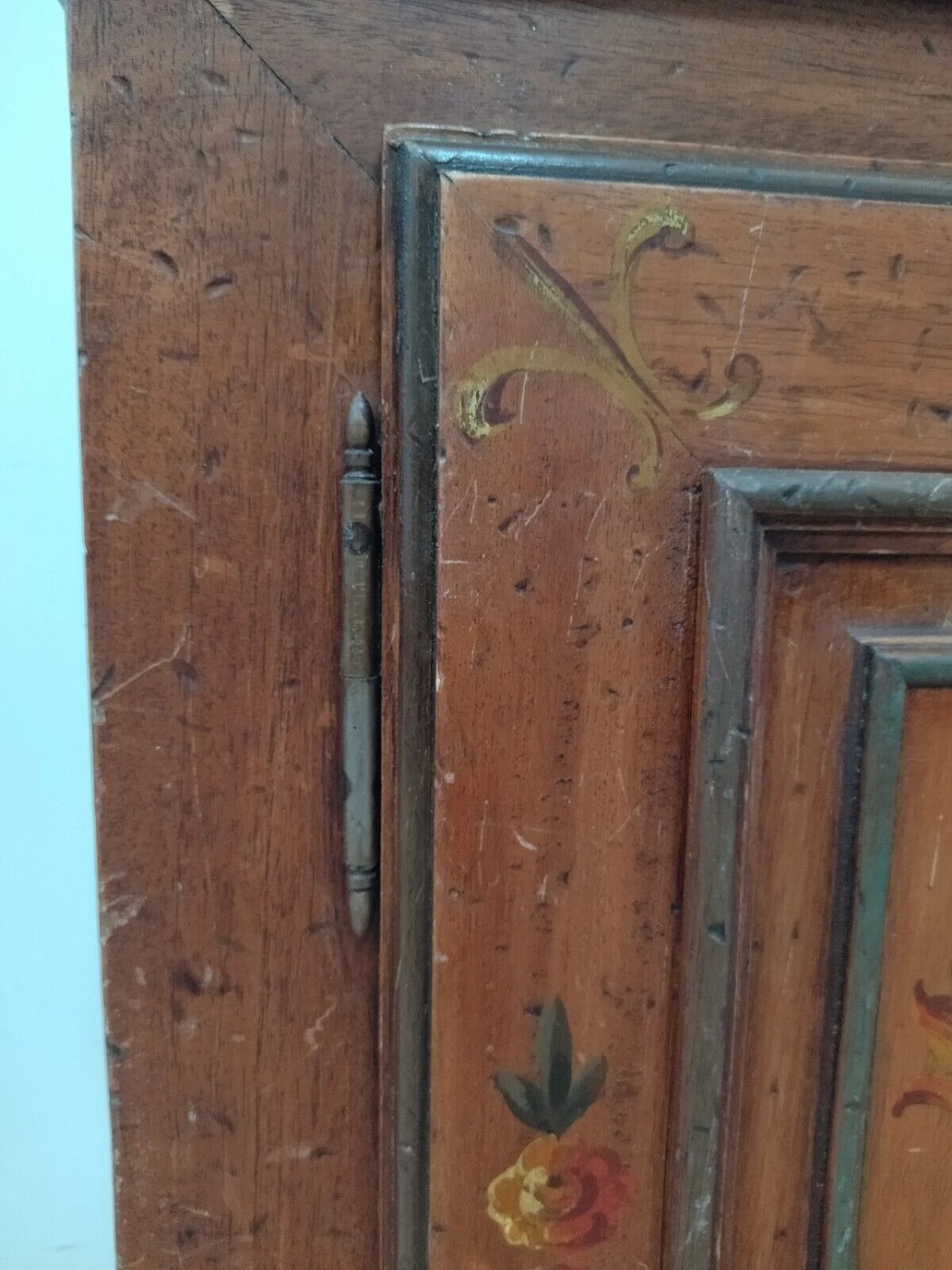 Tyrolean lacquered and painted wooden sideboard, 1950s 12