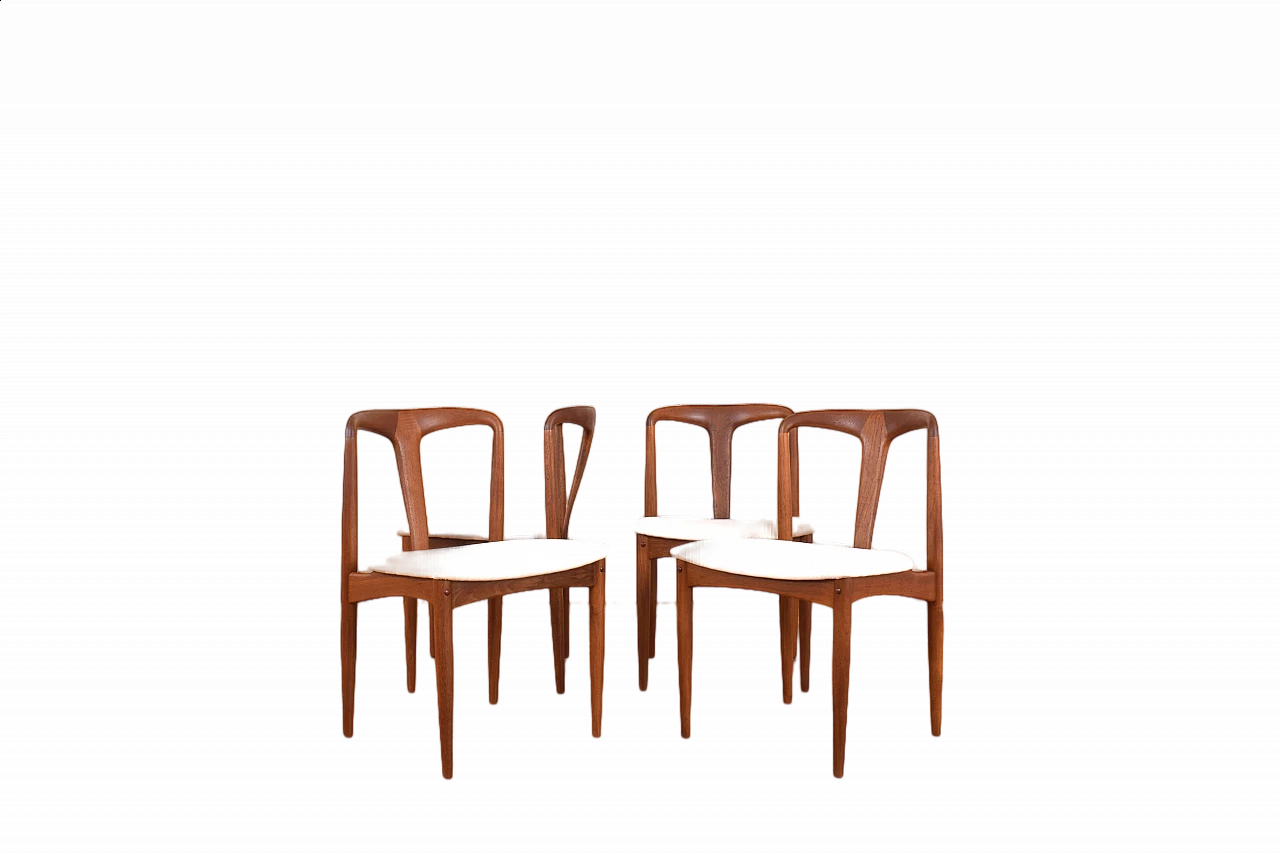 4 Juliane chairs by Johannes Andersen for Uldum Møbelfabrik, 1960s 15