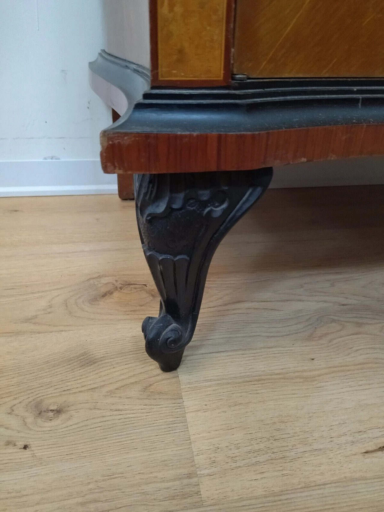Inlaid walnut trumeau, early 20th century 7