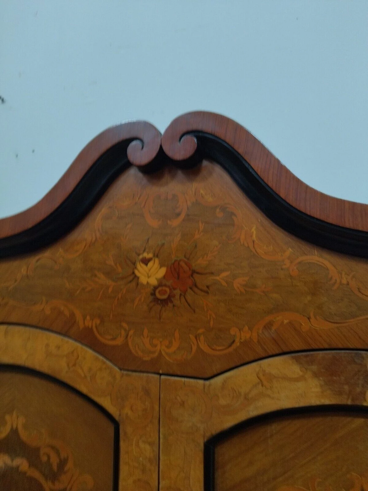 Inlaid walnut trumeau, early 20th century 8