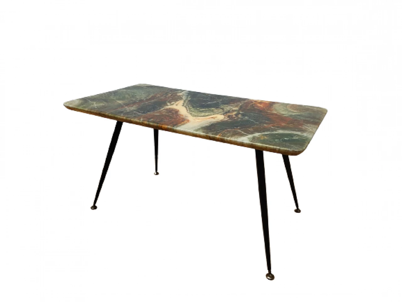 Iron coffee table with plastic top, 1950s 1