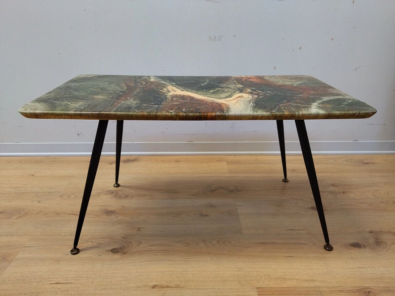 Iron coffee table with plastic top, 1950s 2