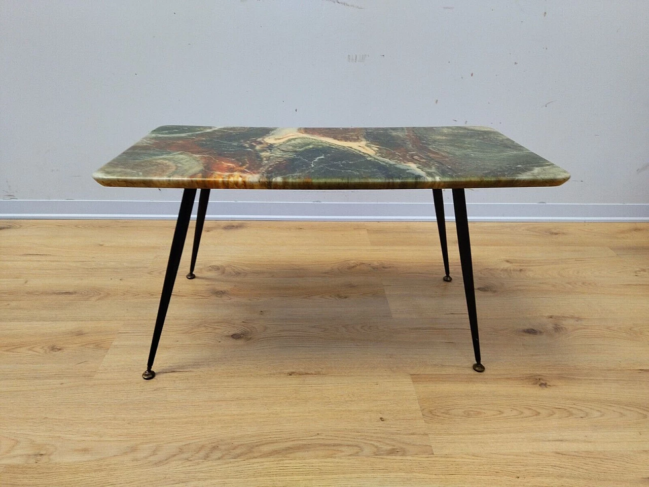 Iron coffee table with plastic top, 1950s 10