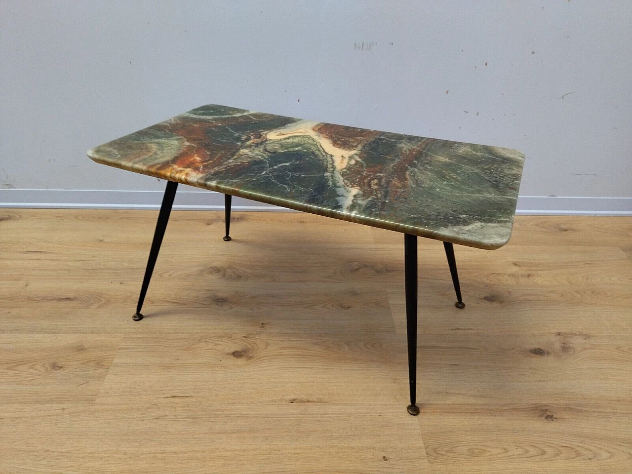 Iron coffee table with plastic top, 1950s 11