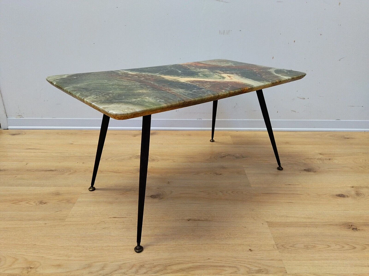 Iron coffee table with plastic top, 1950s 12