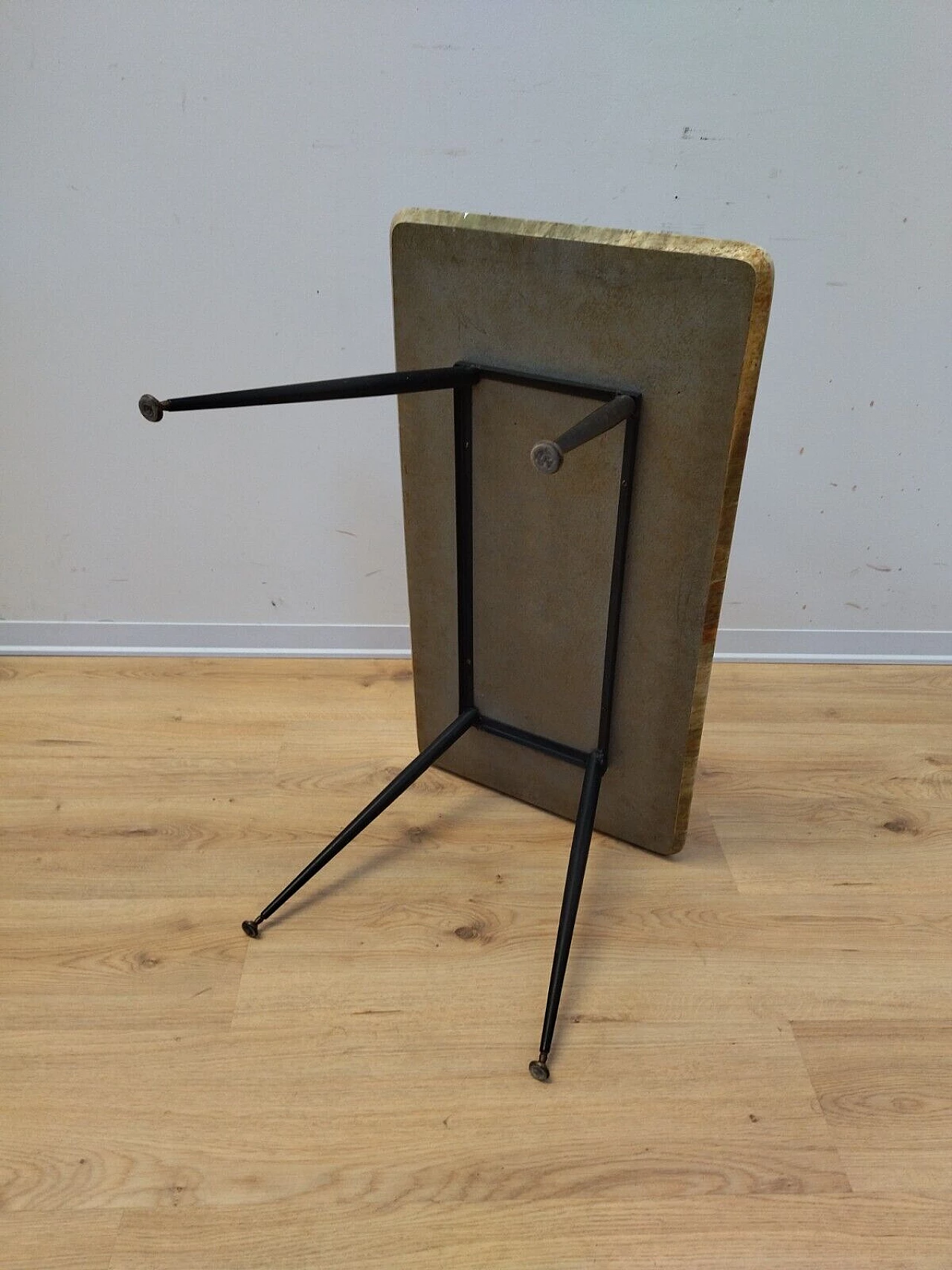 Iron coffee table with plastic top, 1950s 14
