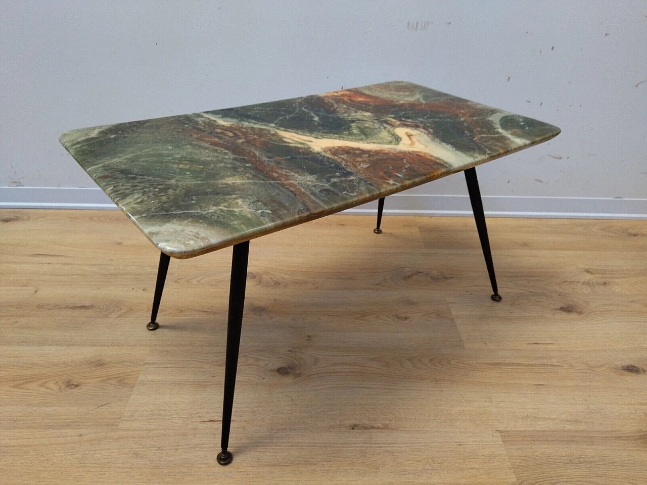 Iron coffee table with plastic top, 1950s 16