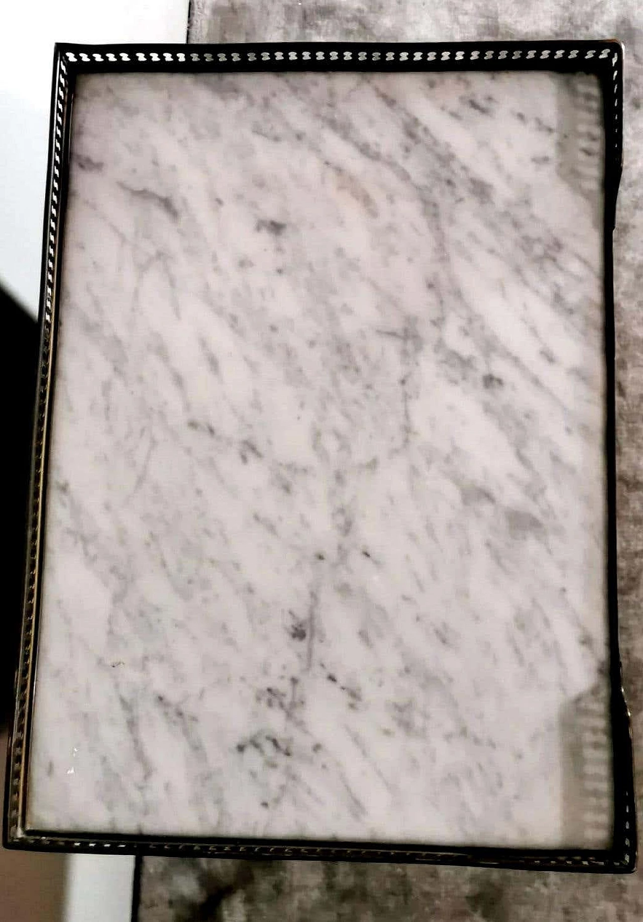 Comodino in legno e marmo di Carrara in stile Napoleone III, fine '800 16