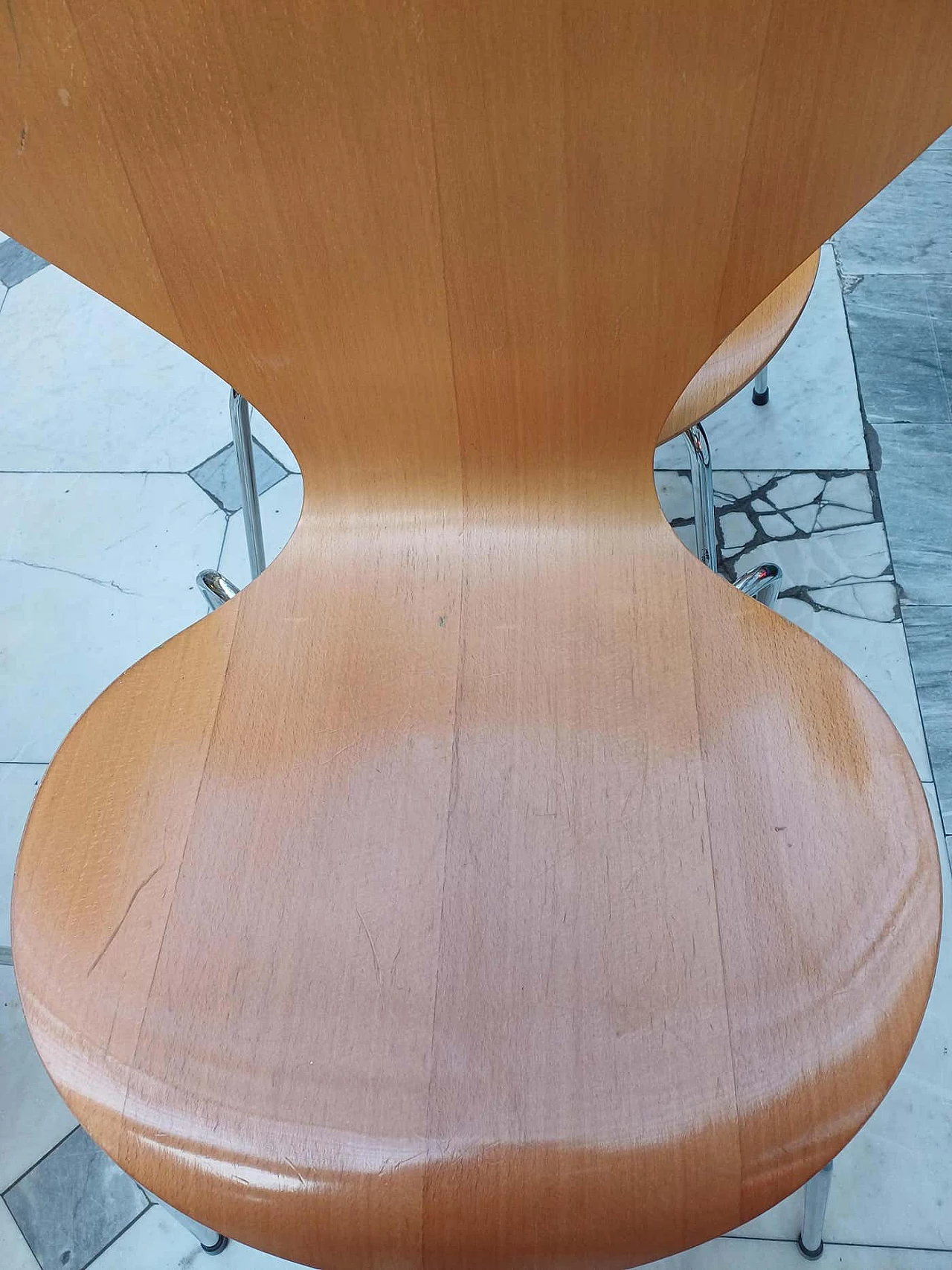 4 Series 7 wooden chairs by Arne Jacobsen for Fritz Hansen, 1992 10