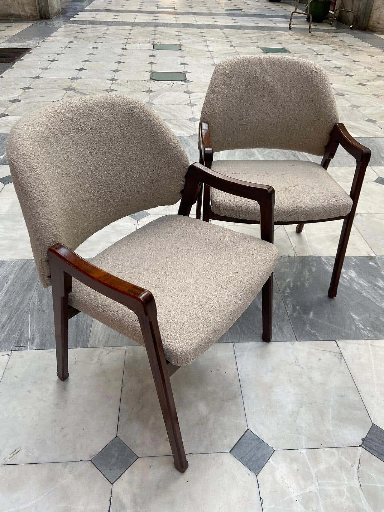 Pair of 814 armchairs by Ico Parisi for Cassina, 1960s 4