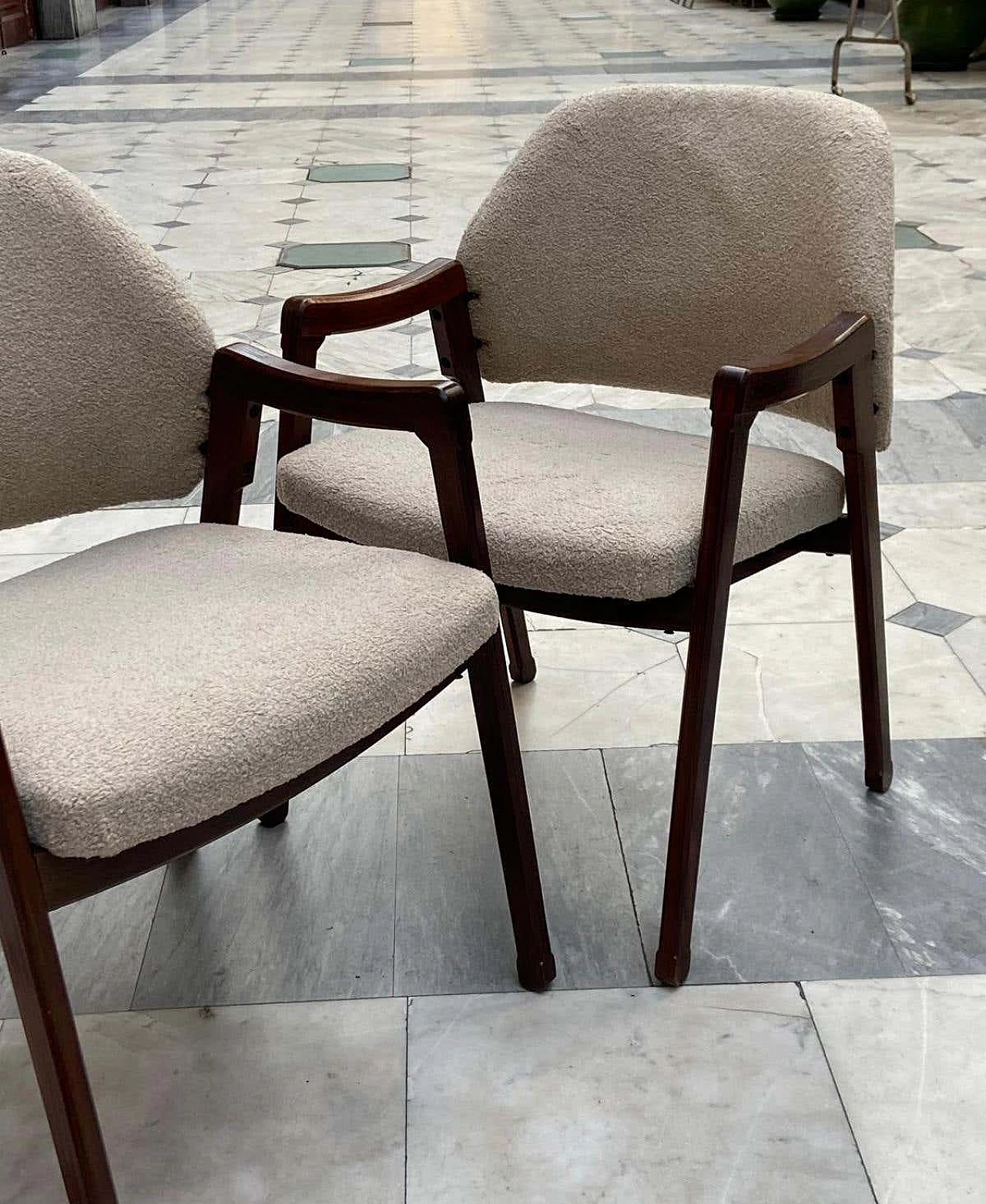 Pair of 814 armchairs by Ico Parisi for Cassina, 1960s 6