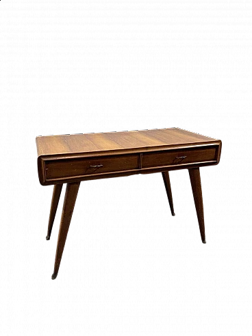 Wooden desk in the style of Gio Ponti, 1950s