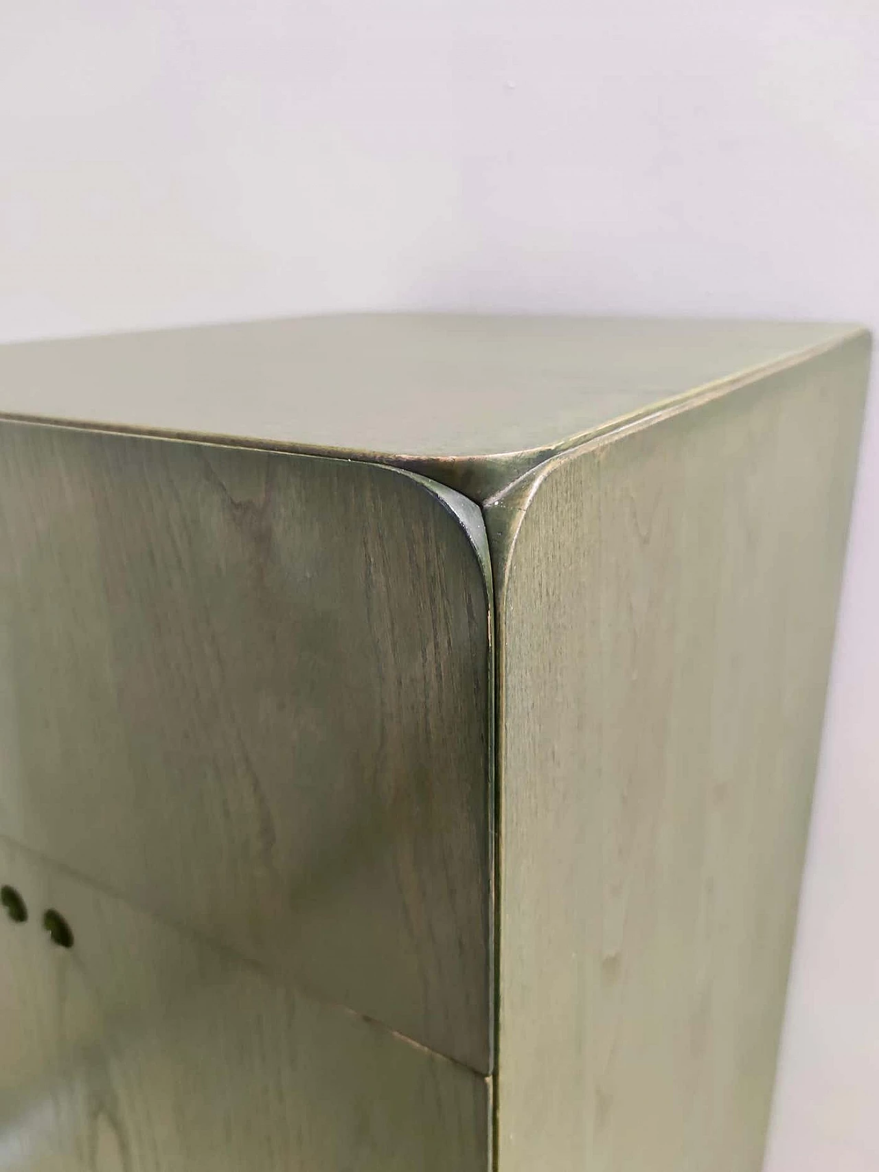 Green birch chest of drawers by Derk Van De Vries for Mais, 1980s 2