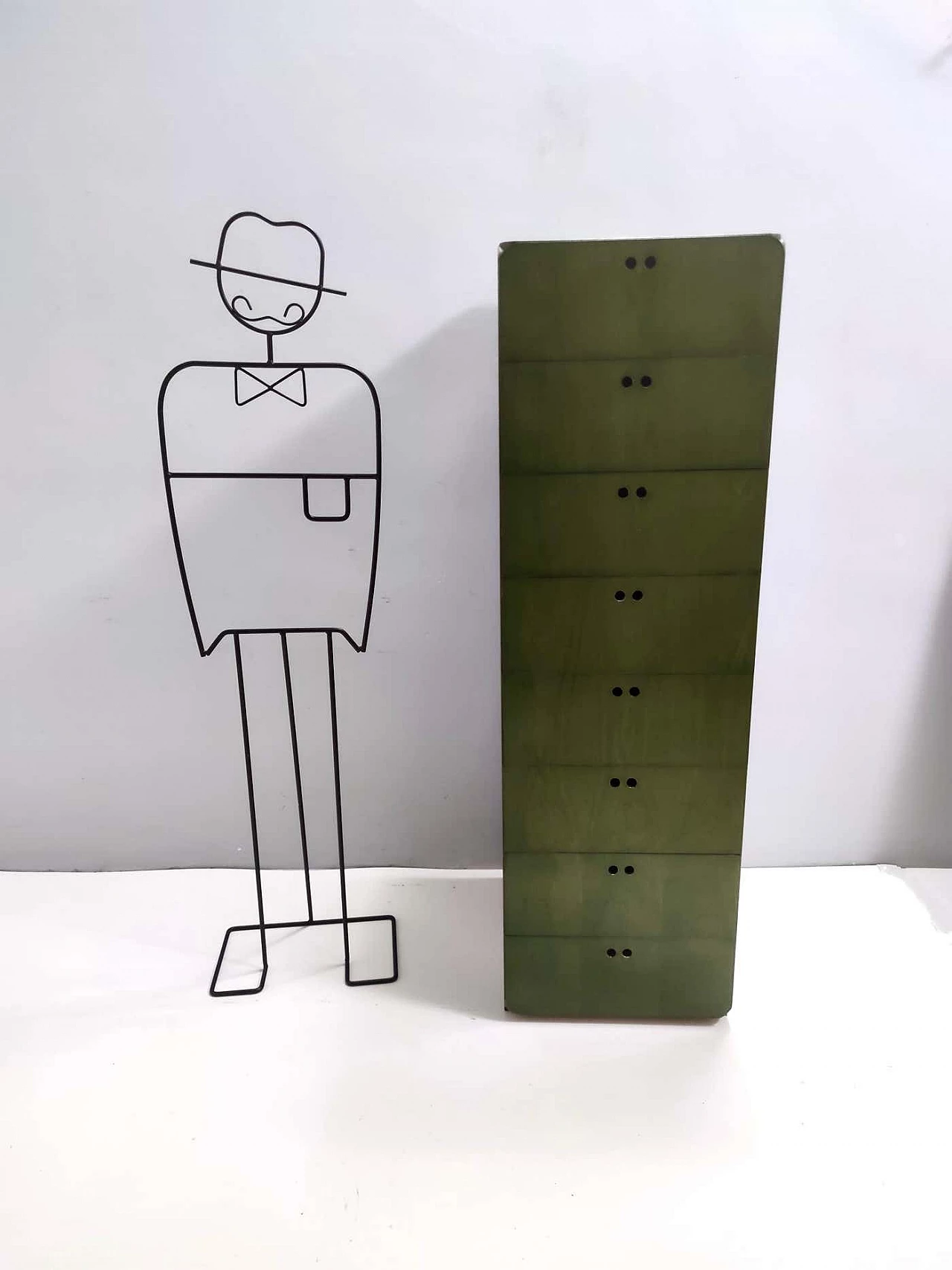 Green birch chest of drawers by Derk Van De Vries for Mais, 1980s 4