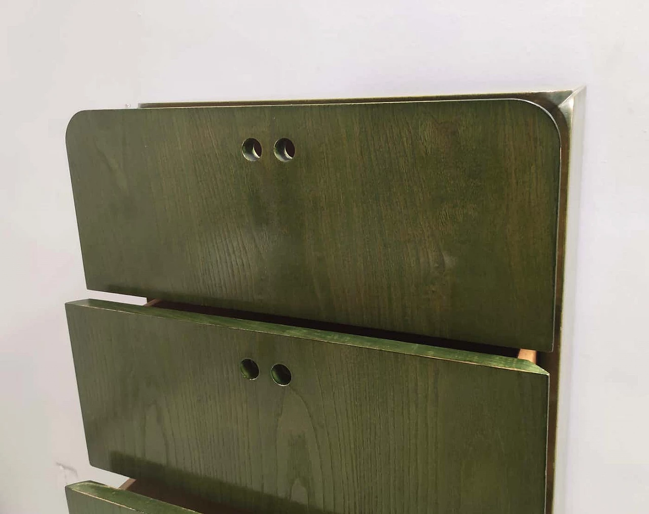 Green birch chest of drawers by Derk Van De Vries for Mais, 1980s 7