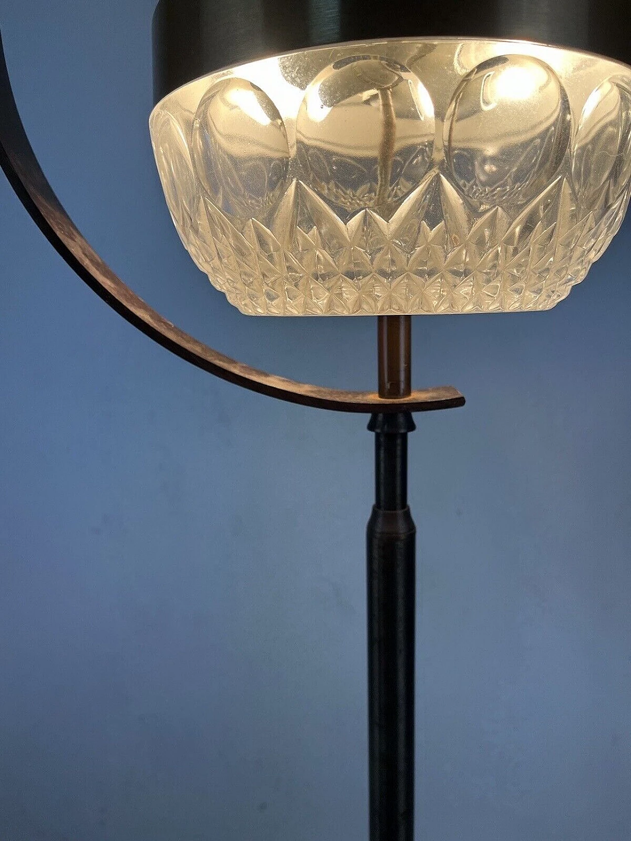 Marble, brass and glass floor lamp, 1950s 6