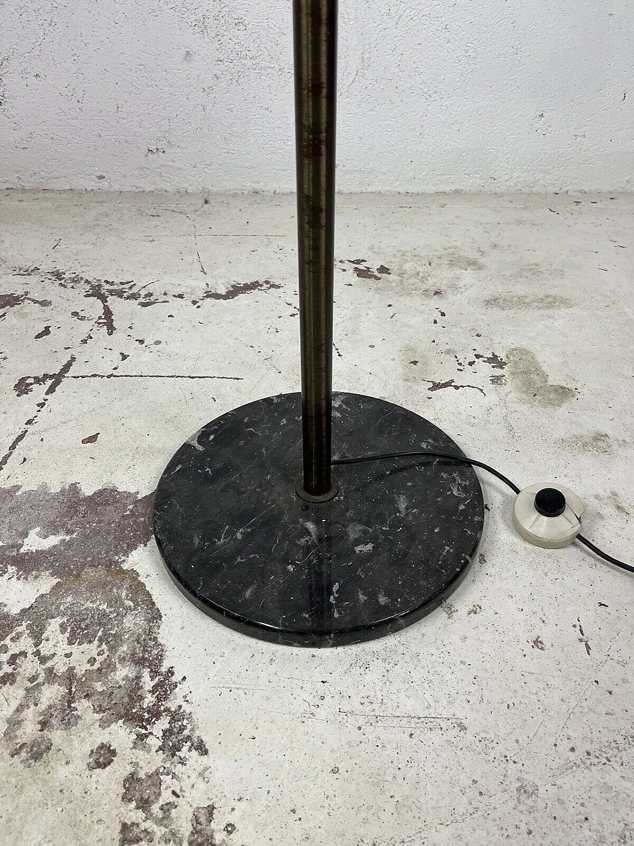 Marble, brass and glass floor lamp, 1950s 10