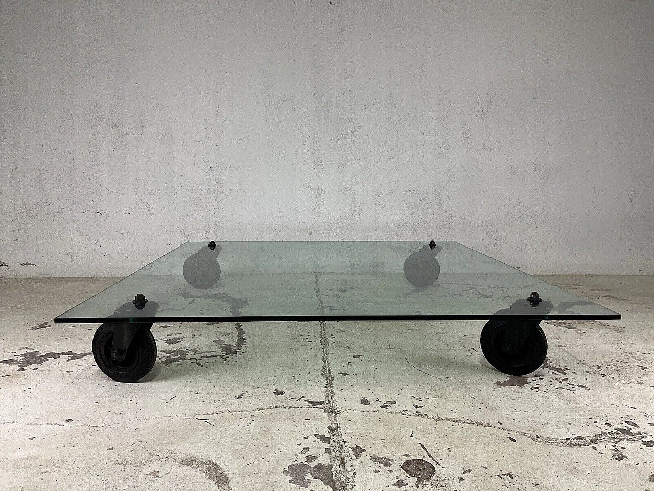 Glass coffee table by Gae Aulenti for Fontana Arte, 1970s 13