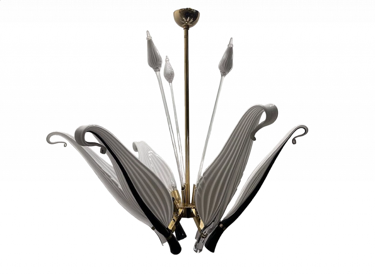 Lampadario in vetro di Murano di Franco Luce per Seguso, anni '60 13