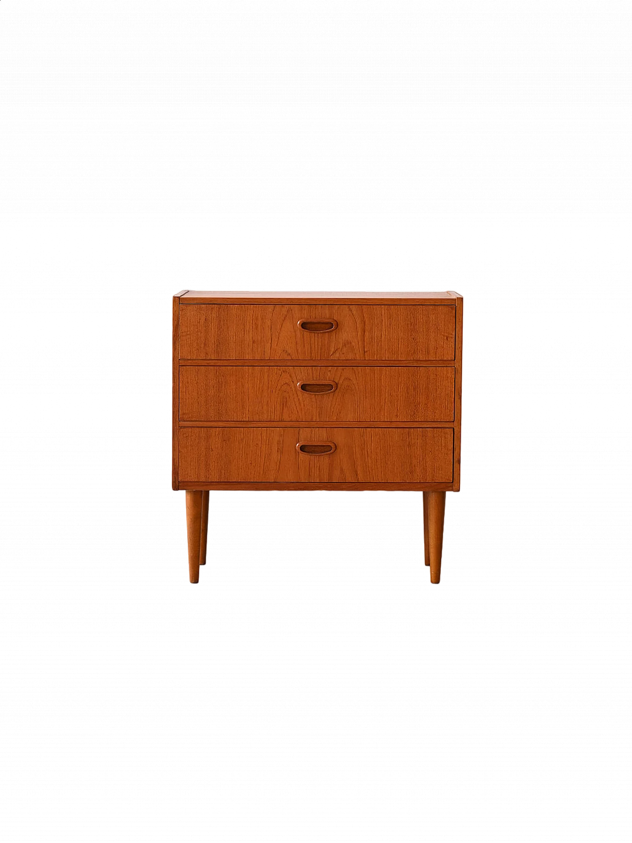 Teak bedside table with three drawers, 1960s 17