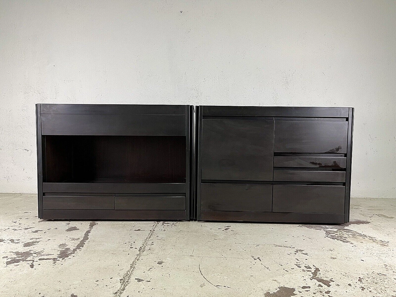 Pair of 4D cabinet by Angelo Mangiarotti for Molteni, 1970s 2