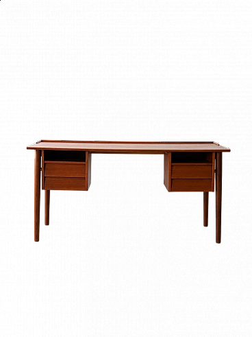 Teak desk with drawers, 1960s