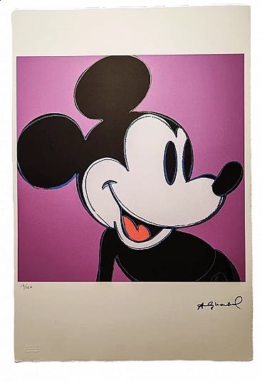 Andy Warhol, Mickey Mouse - Purple edition, litografia, anni '80