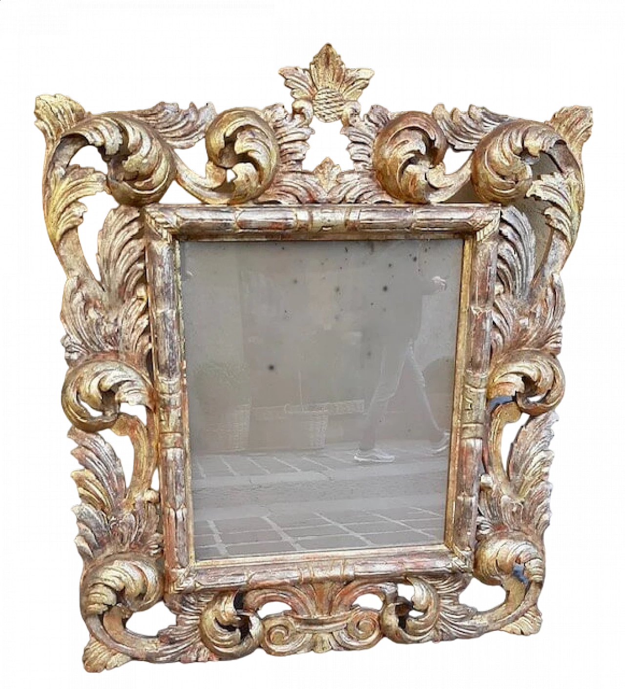 Gilded wooden mirror, early 20th century 5