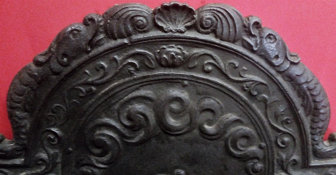 Cast iron fireplace plate in Louis XIII style, early 19th century 6
