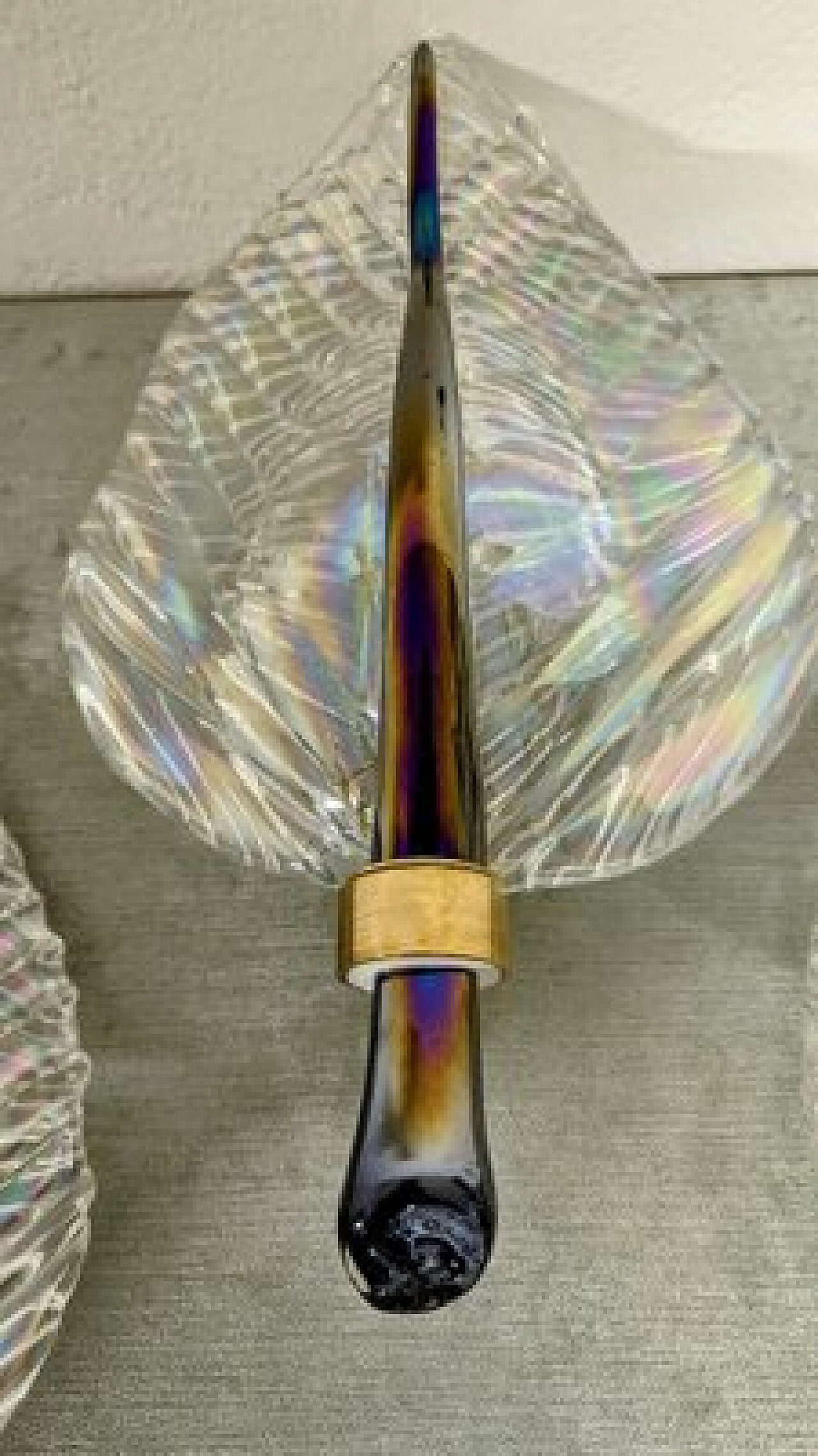 3 Lampade da parete Foglia in vetro di Murano, anni '70 3