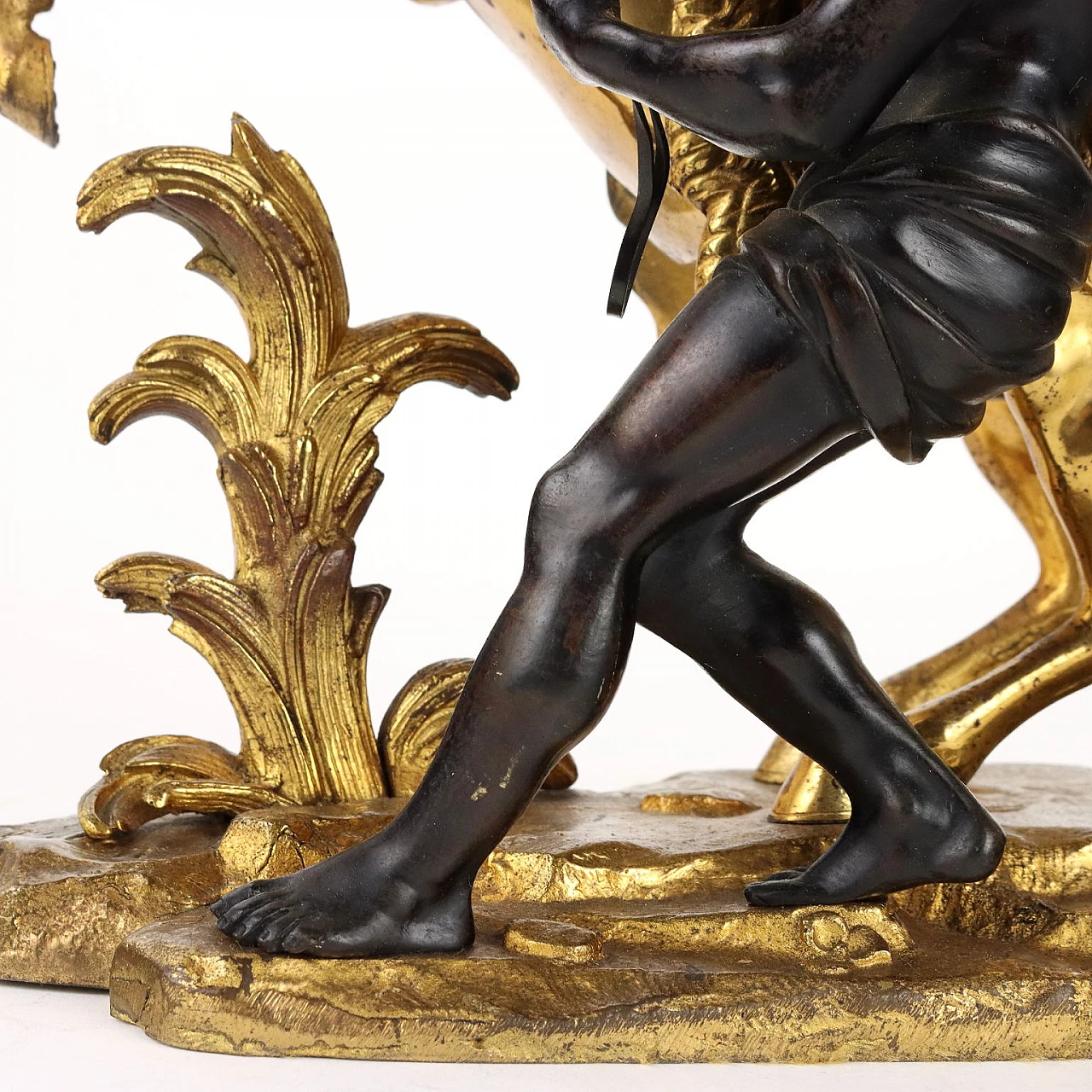 Scultura in bronzo di domatore con cavallo, in stile Coustou, '800 7