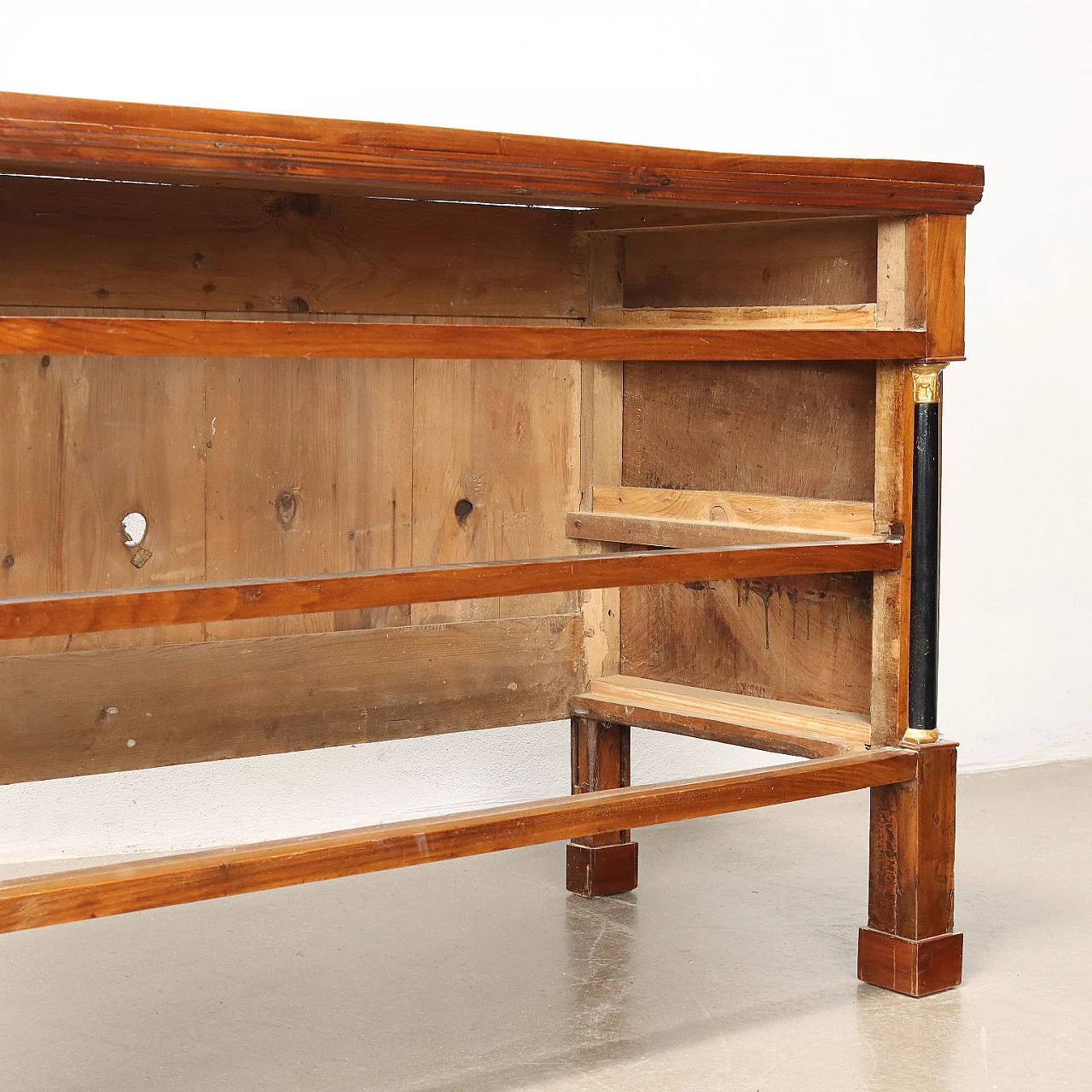 Walnut and fir chest of drawers with plinth feet, 19th century 8