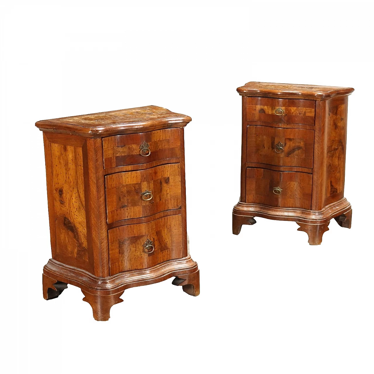 Pair of Barocchetto style bedside tables 1