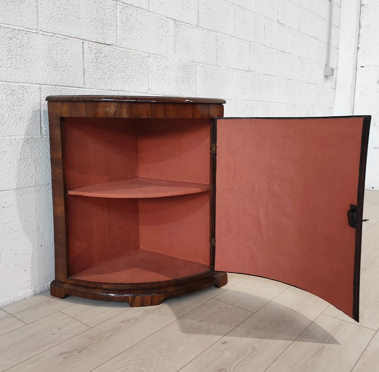 Angoliera in legno di noce, fine '700 5